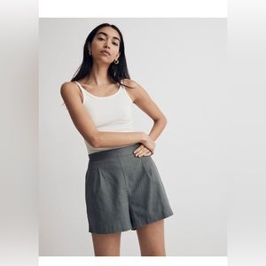 Madewell Clean Pull-On Linen-Cotton Shorts | Size M